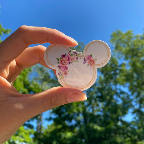 Floral Mickey Sticker