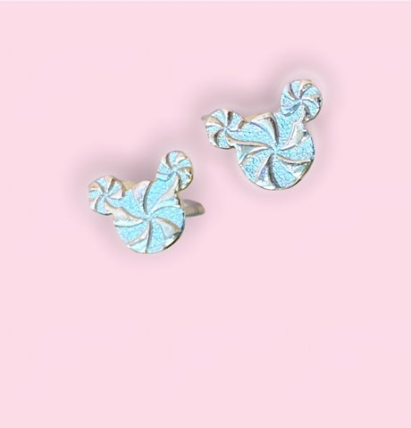 Peppermint Mickey Studs